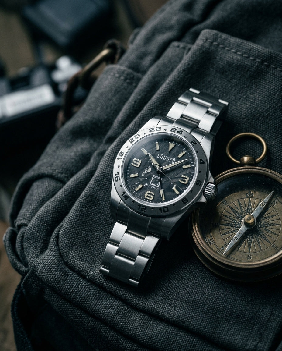 Luxury GMT Watch — Explorer Lifestyle | Generated by Modelize